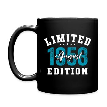 66th birthday Original August 1958 Year 1958 - Full Colour Mug - black - Left