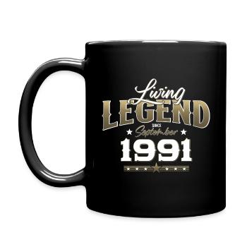 33rd Birthday Legend September 1991 Volume 91 - Full Colour Mug - black - Left