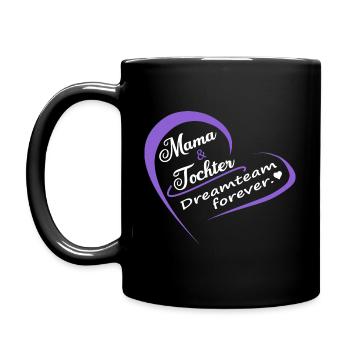 Mom and Daughter Dream Team Forever Christmas Fun - Full Colour Mug - black - Left