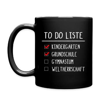 Grundschule Abschluss Schule 5 Klasse Gymnasium - Tasse einfarbig - Schwarz - Links