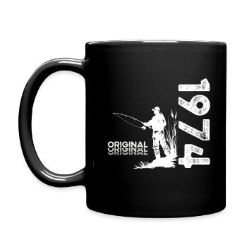 50ème Anniversaire Pêcheur Pêche 1974 Millésime 1974 - Mug uni - noir - Gauche