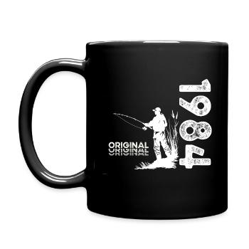 40ème Anniversaire Pêcheur Pêche 1984 Millésime 1984 - Mug uni - noir - Gauche
