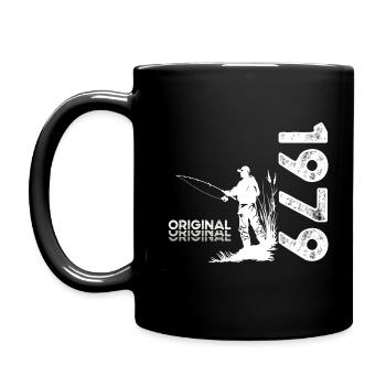 45ème anniversaire Pêcheur Pêche 1979 Millésime 1979 - Mug uni - noir - Gauche