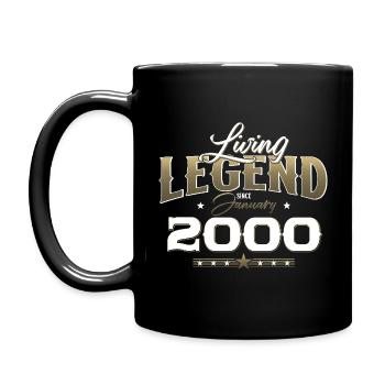 25ème Anniversaire Original Janvier 2000 Millésime - Mug uni - noir - Gauche