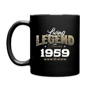 66e anniversaire Original janvier 1959 Volume 59 - Mug uni - noir - Gauche