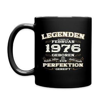 49th Birthday Gift Husband Original February 1976 - Full Colour Mug - black - Left