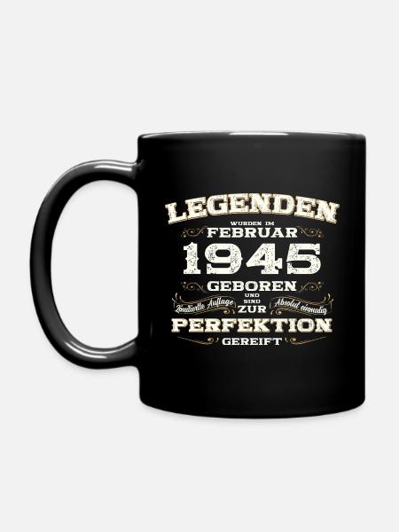 80ème anniversaire cadeau mari Original février 1945 - Mug uni - noir