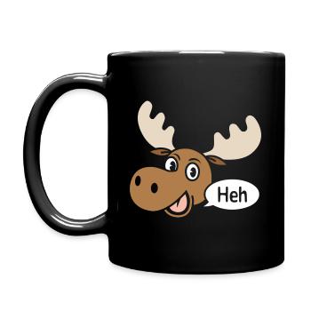 Amused Moose - Full Colour Mug - black - Left