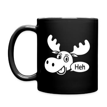 Amused Moose - Full Colour Mug - black - Left