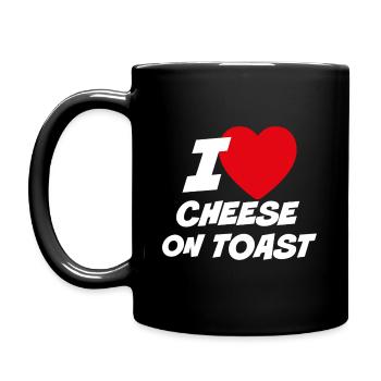 I Love Cheese on Toast - Full Colour Mug - black - Left
