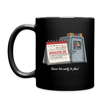 Apocalypse Day - Plan B for Emergencies - Full Colour Mug - black - Left