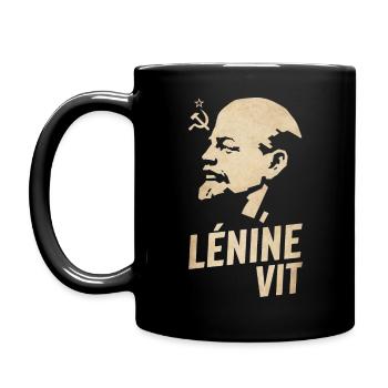 Lénine Vit - Mug uni - noir - Gauche