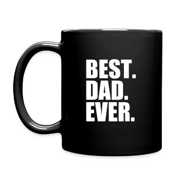 Best dad ever - Tasse einfarbig - Schwarz - Links