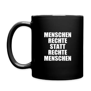 Gegen rechts - Tasse einfarbig - Schwarz - Links