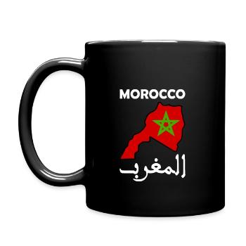 Marokko - Tasse einfarbig - Schwarz - Links