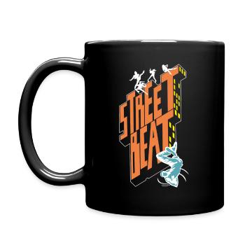 Street Beat - Oldschool Hip Hop Breakdance Style - Full Colour Mug - black - Left