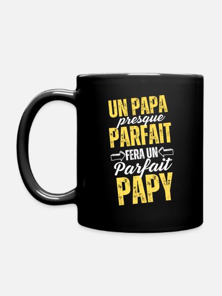T-shirt Cadeau Annonce Futur Papy Parfait - Mug uni - noir