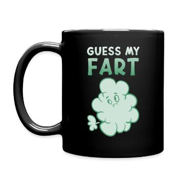 Farting Flatulence Fart Farting Guess My Fart - Full Colour Mug - black - Left