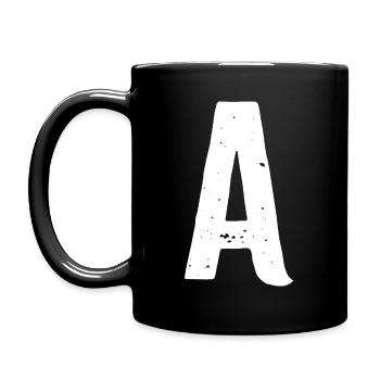 A Letter - Full Colour Mug - black - Left
