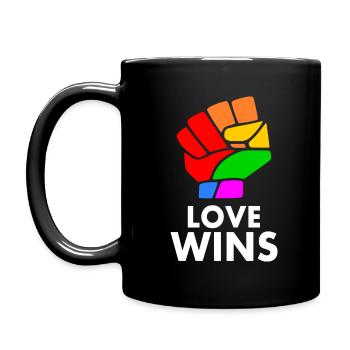 Love wins - Full Colour Mug - black - Left