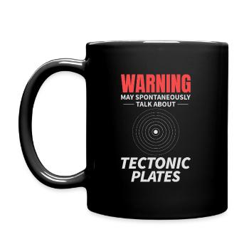 Tektonische Platten Geologie Geowissenschaften Warnung - Tasse einfarbig - Schwarz - Links