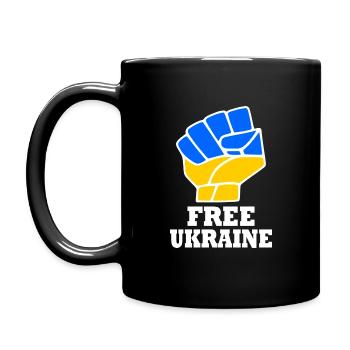 Free ukraine - Mug uni - noir - Gauche