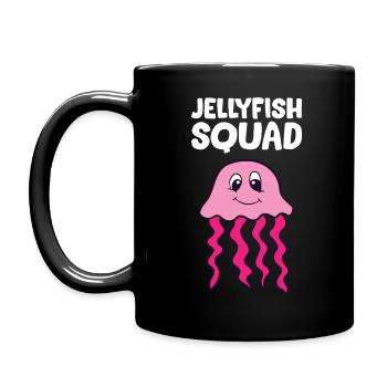 Qualle - Jellyfish Squad - Tasse einfarbig - Schwarz - Links