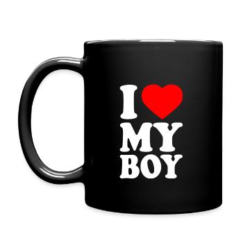 I love my boy - Full Colour Mug - black - Left