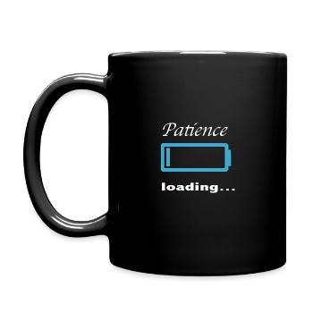 Patience loading... - Tasse einfarbig - Schwarz - Links