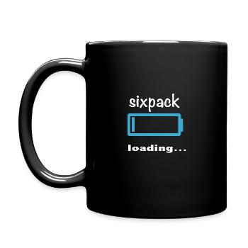 sixpack loading - Tasse einfarbig - Schwarz - Links