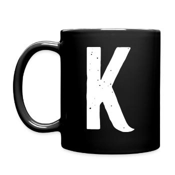 K Letter - Full Colour Mug - black - Left