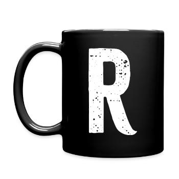 R Letter - Full Colour Mug - black - Left