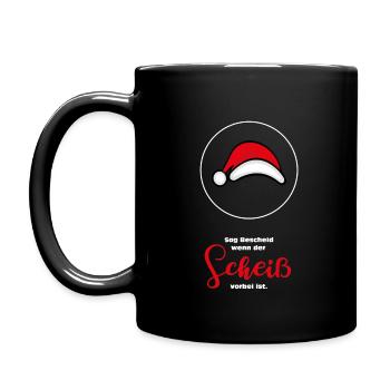 Scheiss Weihnachten Anti Hasser Geschenk hassen - Tasse einfarbig - Schwarz - Links