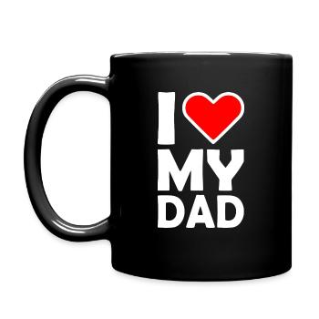 I love my dad - Mug uni - noir - Gauche