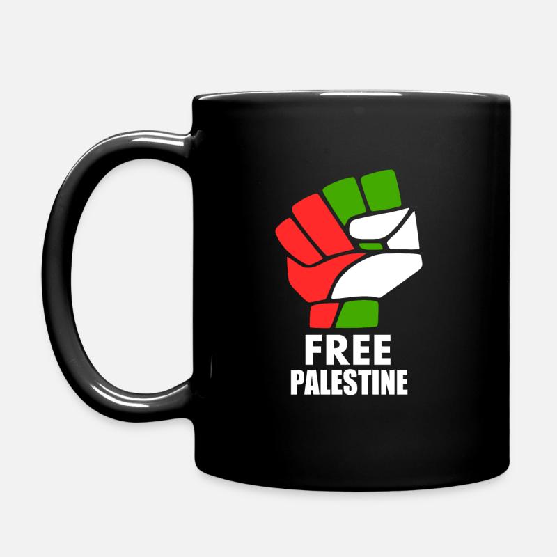 Free palestine - Tasse einfarbig - Schwarz