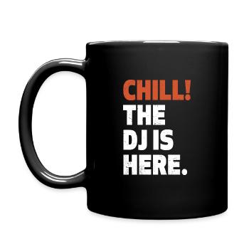 DJ Design Discjockey Deejay Djane Fun - Tasse einfarbig - Schwarz - Links