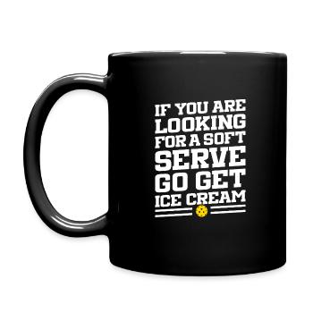 Auf der Suche nach einem Softe-Serve-Pickleball-Eis - Tasse einfarbig - Schwarz - Links