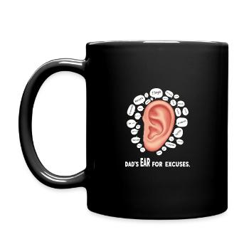 L’oreille du père pour les excuses. - Mug uni - noir - Gauche
