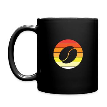 Coffee Bean - Circle, Sunset - Full Colour Mug - black - Left