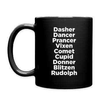 Noms de rennes - Mug uni - noir - Gauche