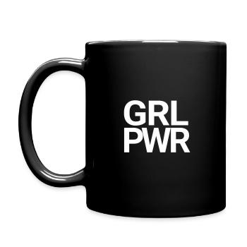 girl power (color changeable) - Full Colour Mug - black - Left