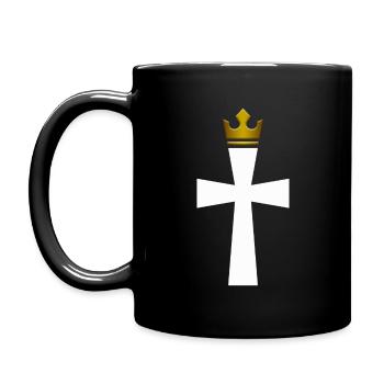 DLM CROSS CROWN W1U - Full Colour Mug - black - Left