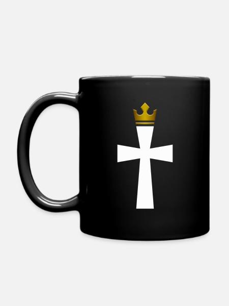 DLM CROSS CROWN W1U - Full Colour Mug - black