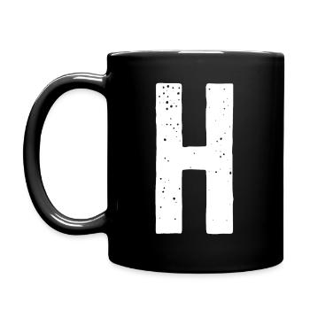 H Letter - Full Colour Mug - black - Left