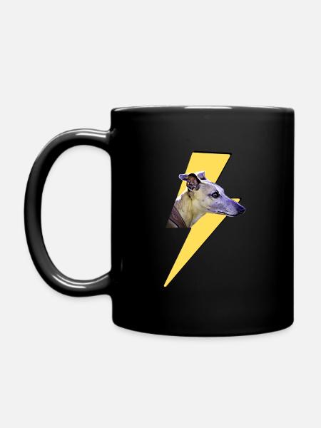 Chien lévrier et foudre - Mug uni - noir