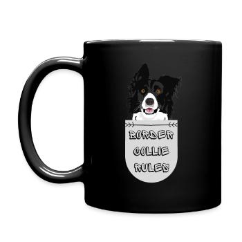 BORDER COLLIE- CHIEN - Mug uni - noir - Gauche