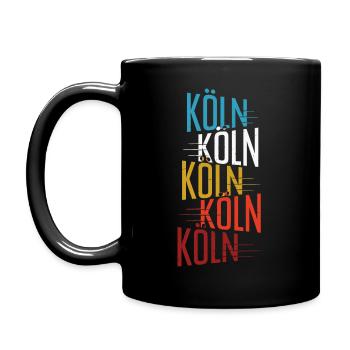 KölnKölnKöln - Tasse einfarbig - Schwarz - Links