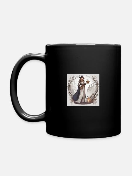 fantasy roleplay magierin - Tasse einfarbig - Schwarz