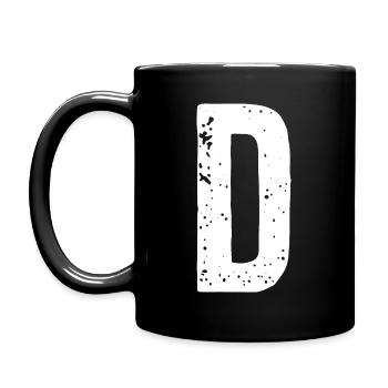 D Letter - Full Colour Mug - black - Left