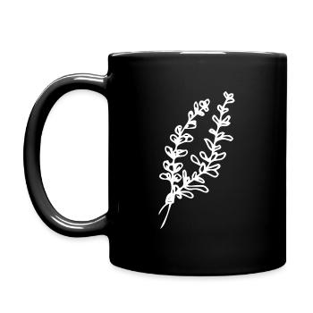 Plant in white Gift idea - Full Colour Mug - black - Left